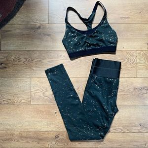 Champion Gold Speckle Workout Set 2 piece Sz: Xs/S